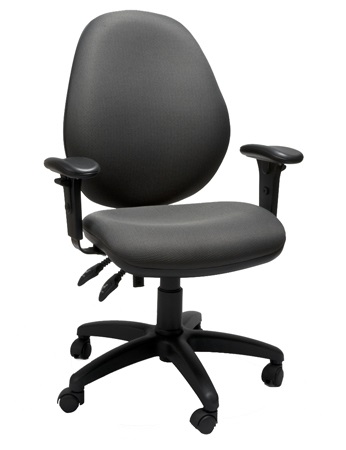 כסא משרדי אורטופדי  תומכת גב עליון ומנגנון הטיית מושב קדימה 