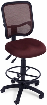 כסא מעבדה גב רשת כולל טבעת ובוכנה גבוהה דגם רדיוס 