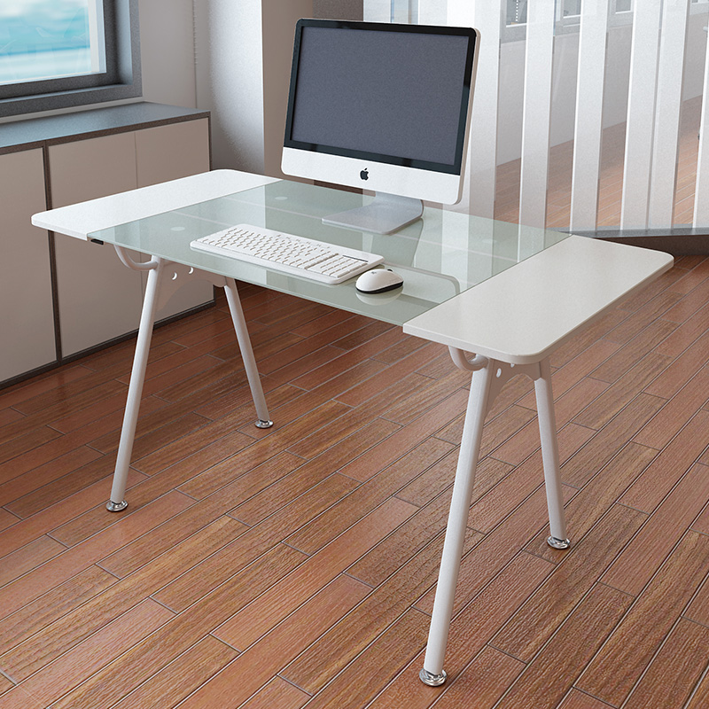 שולחן מחשב מעוצב מזכוכית לבית ולמשרד דגם מרקט 