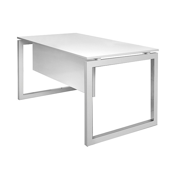 שולחן משרדי לבן בשילוב רגל מתכת חלון דגם WINDOW