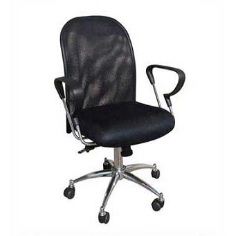 כסא חדרי ישיבות גב רשת ובסיס ניקל  דגם סהרון 