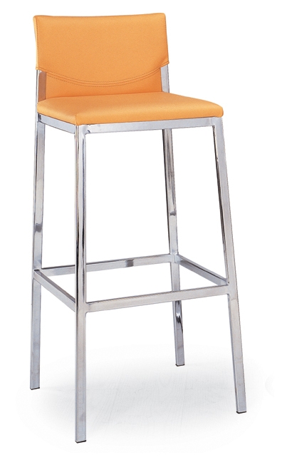 כסא בר מעוצב יוקרתי עם משענת גב  ומושב רחב מרופדים 