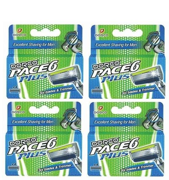 16 סכיני גילוח דורקו Dorco Pace6 Plus משלוח חינם