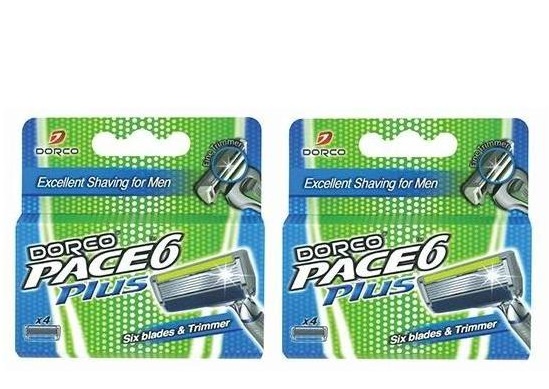 8 סכיני גילוח דורקו Pace6 Plus  ישירות הביתה