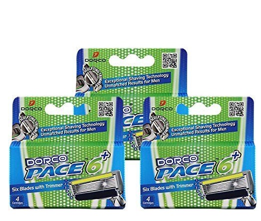 12 סכיני גילוח Dorco Pace6 Plus