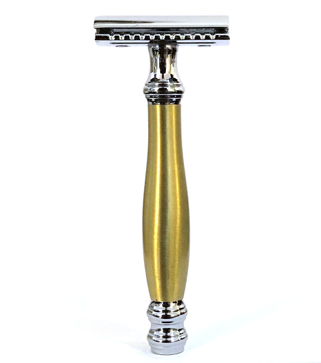 סכין גילוח של פעם ידית זהובה