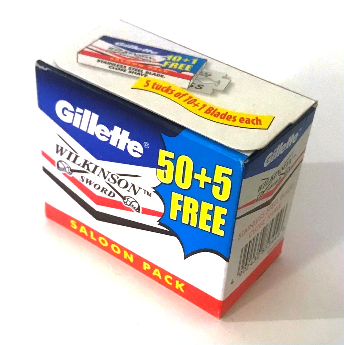 100 קופסאות של 11 יחידות תער Gillette Wilkinson