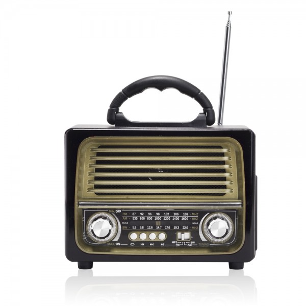 רמקול איכותי עם רדיו מובנה בטכנולוגיית בלוטוס' בעיצוב רטרו  דגם האוס 