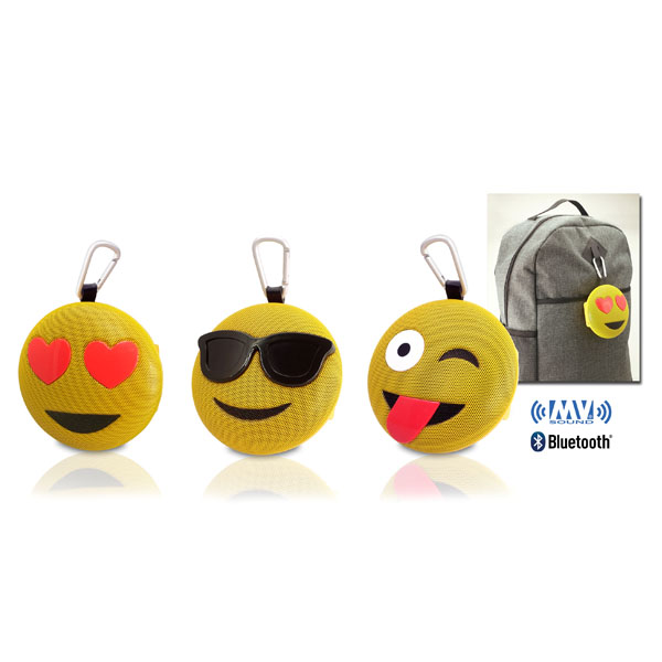 רמקול בלוטוטס עם שאקל לתלייה ורגלית נשלפת דגם אמוג'י סאונד