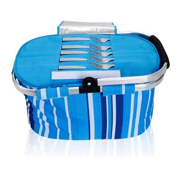 צידנית משפחתית עם ידית נשיאה מאלומיניום וסט כלים דגם פארק