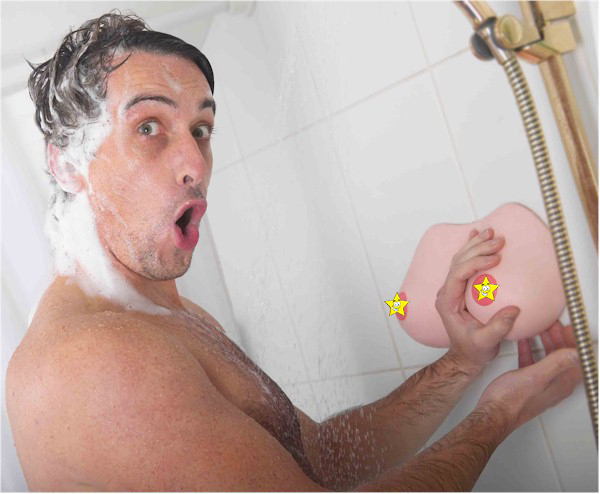 דיספנסר לשמפו / ג'ל רחצה לאמבטיה - בצורת חזה